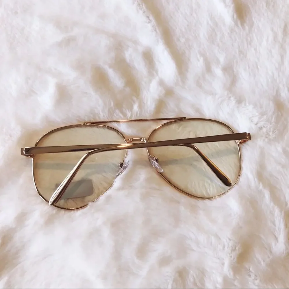 Jane Gold Aviator Computer Blue Light Glasses